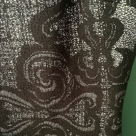 Diane Von Furstenberg Women 2 Black & Grey Sleeveless Intricate Lace Print Dress - Picture 5 of 8